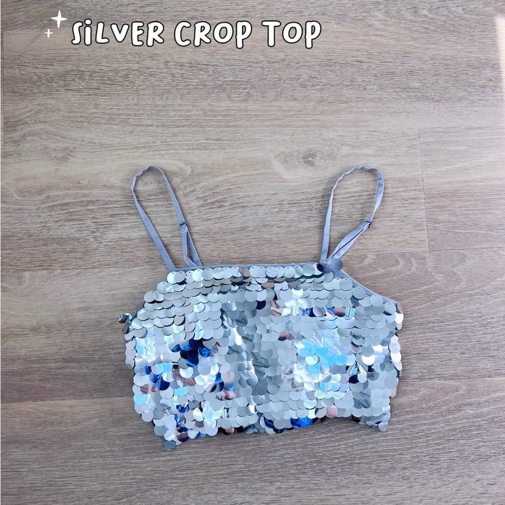 Sequin crop top